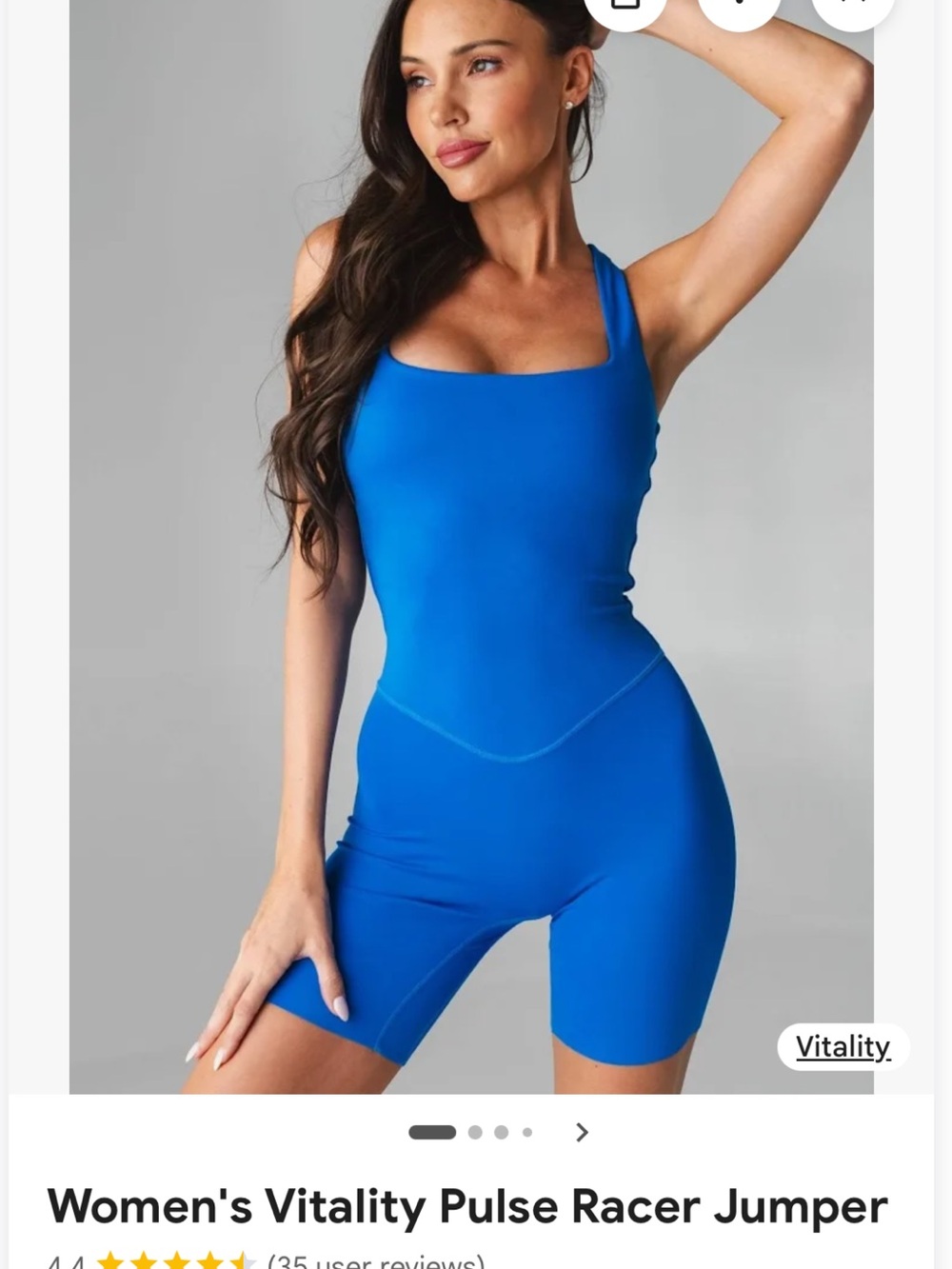 Women's Bright Blue One-Piece Racer Jumper